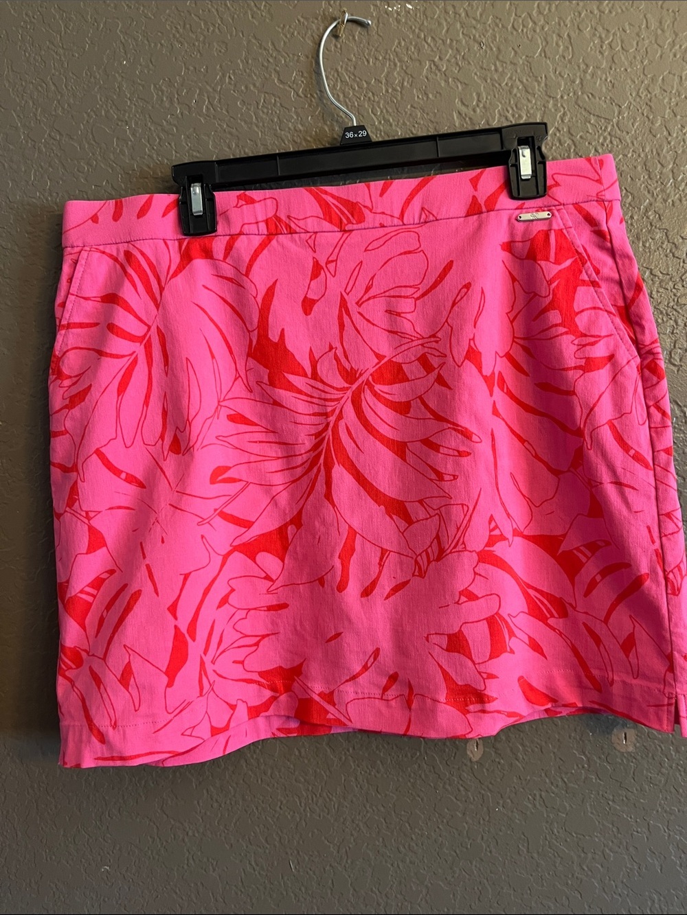 Rafaella Pink and Red Tropical Print Skort size XL